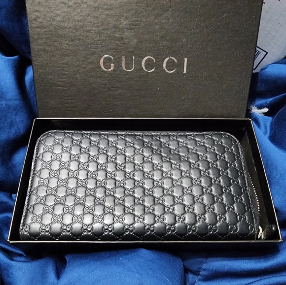 GUCCI MICROGUCCISIMA LEATHER ZIP AROUND WALLET - Picture 6 of 10